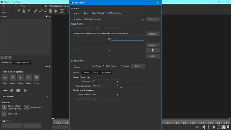 Установка Boris FX Mocha Pro 2022 9.5.2 Build 9 RePack by KpoJIuK [En]