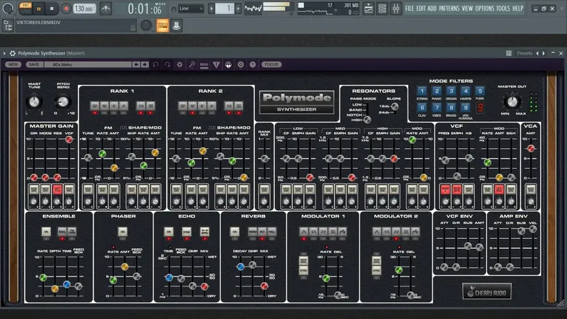 Установка Cherry Audio - Polymode Synthesizer 1.2.0.54 Standalone, VSTi, VSTi 3, AAX (x64) RePack by R2R [En]