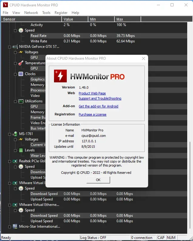 Установка CPUID HWMonitor Pro 1.49 (x64) Portable by zeka.k [En]