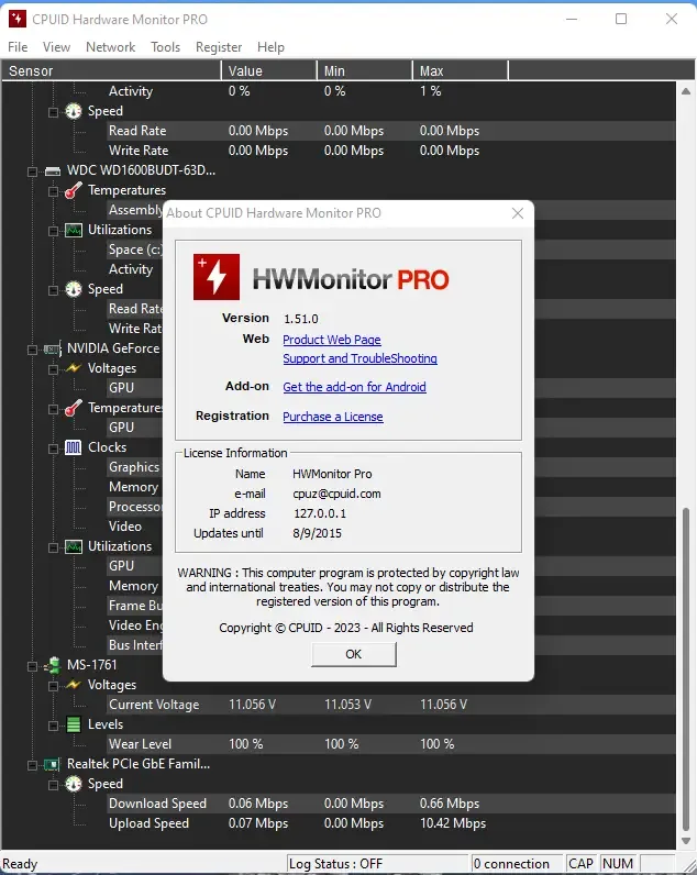 Установка CPUID HWMonitor Pro 1.51 (x64) Portable by zeka.k [En]