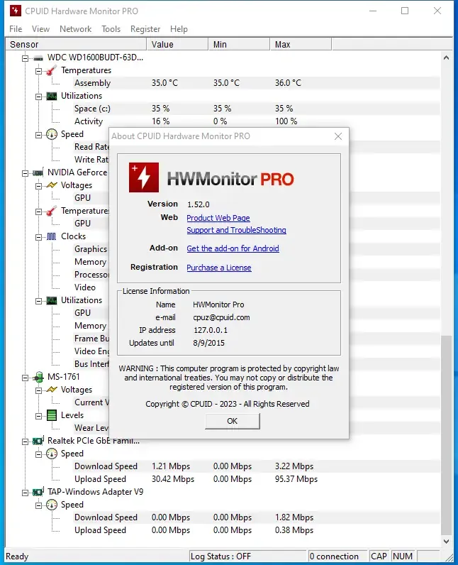 Установка CPUID HWMonitor Pro 1.52.0 (x64) Portable by FC Portables [En]