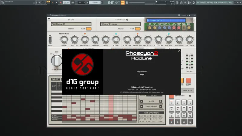 Установка D16 Group - Phoscyon 2 2.1.0 VSTi, VSTi 3, AAX (x86 x64) [En]