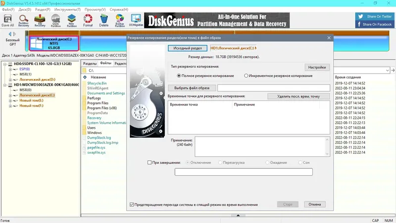 Установка DiskGenius Pro 5.4.5.1412 (x64) Portable by zeka.k [Ru En]
