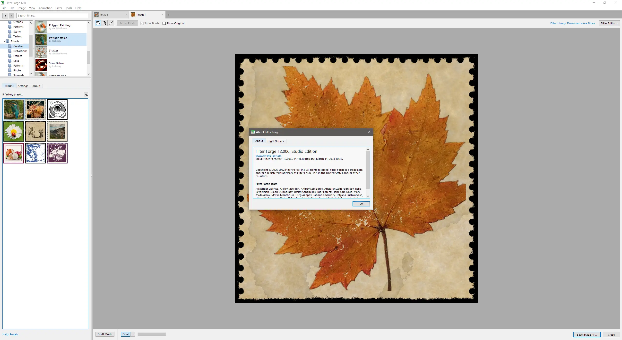 Установка Filter Forge Studio Edition 12.6.714 [En]
