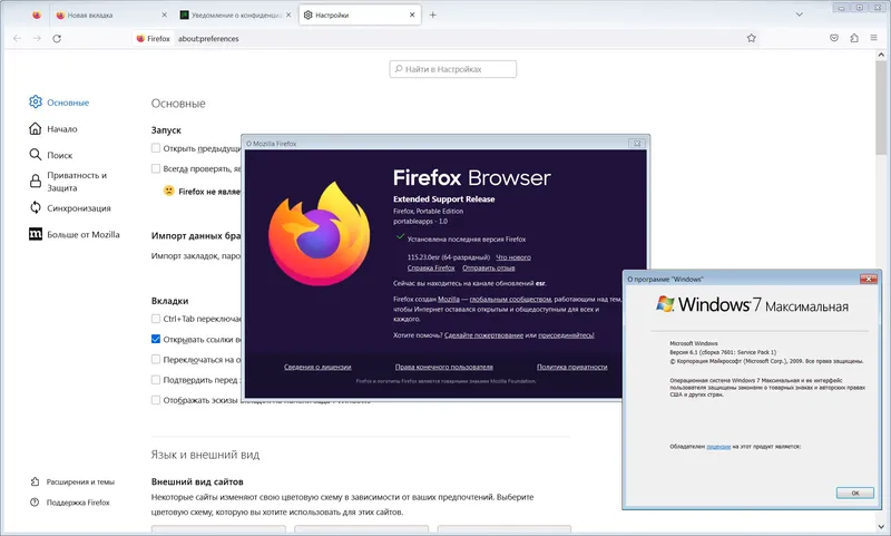 Установка Firefox Browser ESR 115.23.0 Portable by PortableApps [Ru]