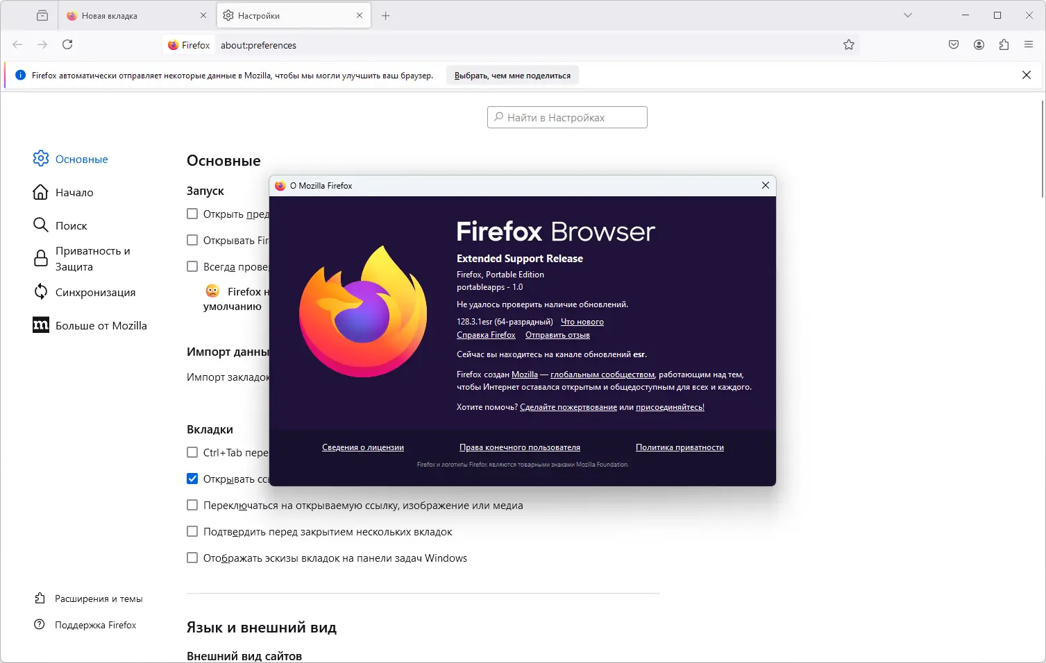 Установка Firefox Browser ESR 128.3.1 Portable by PortableApps [Ru]