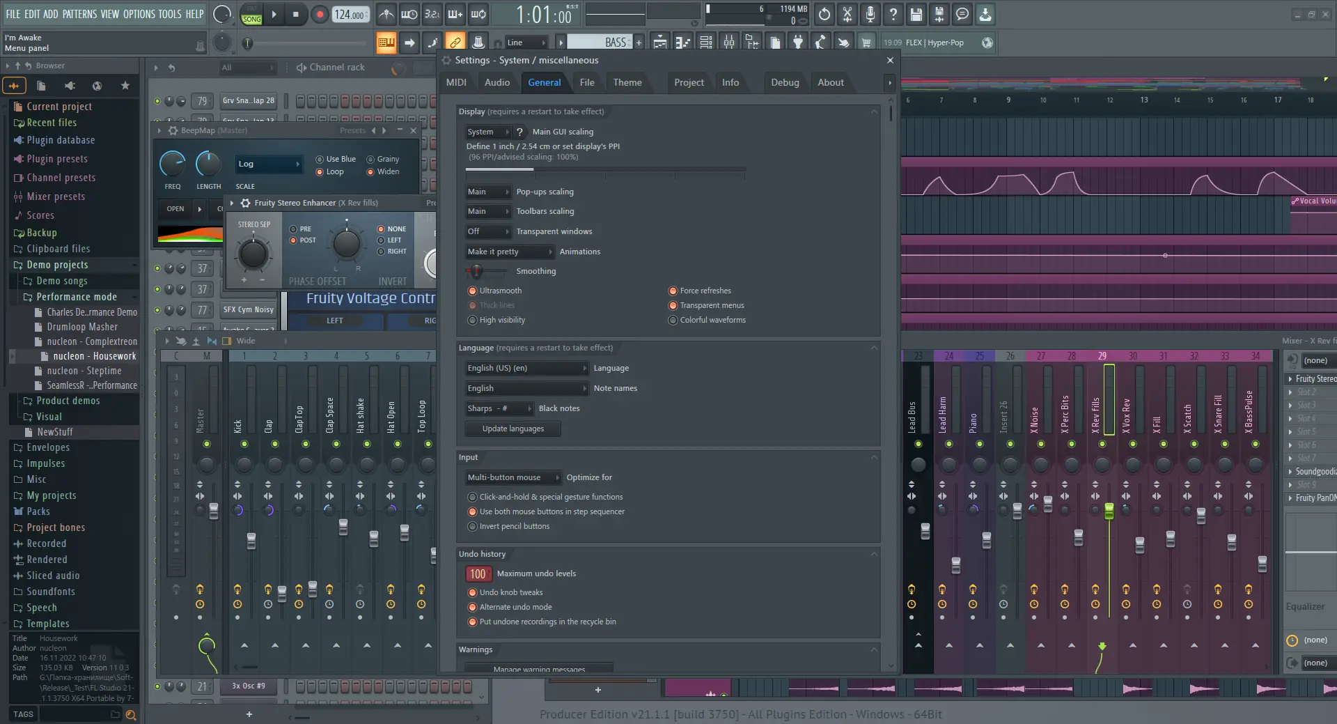 Установка FL Studio Producer Edition 21.1.1.3750 (X64) Portable by 7997 [Multi]