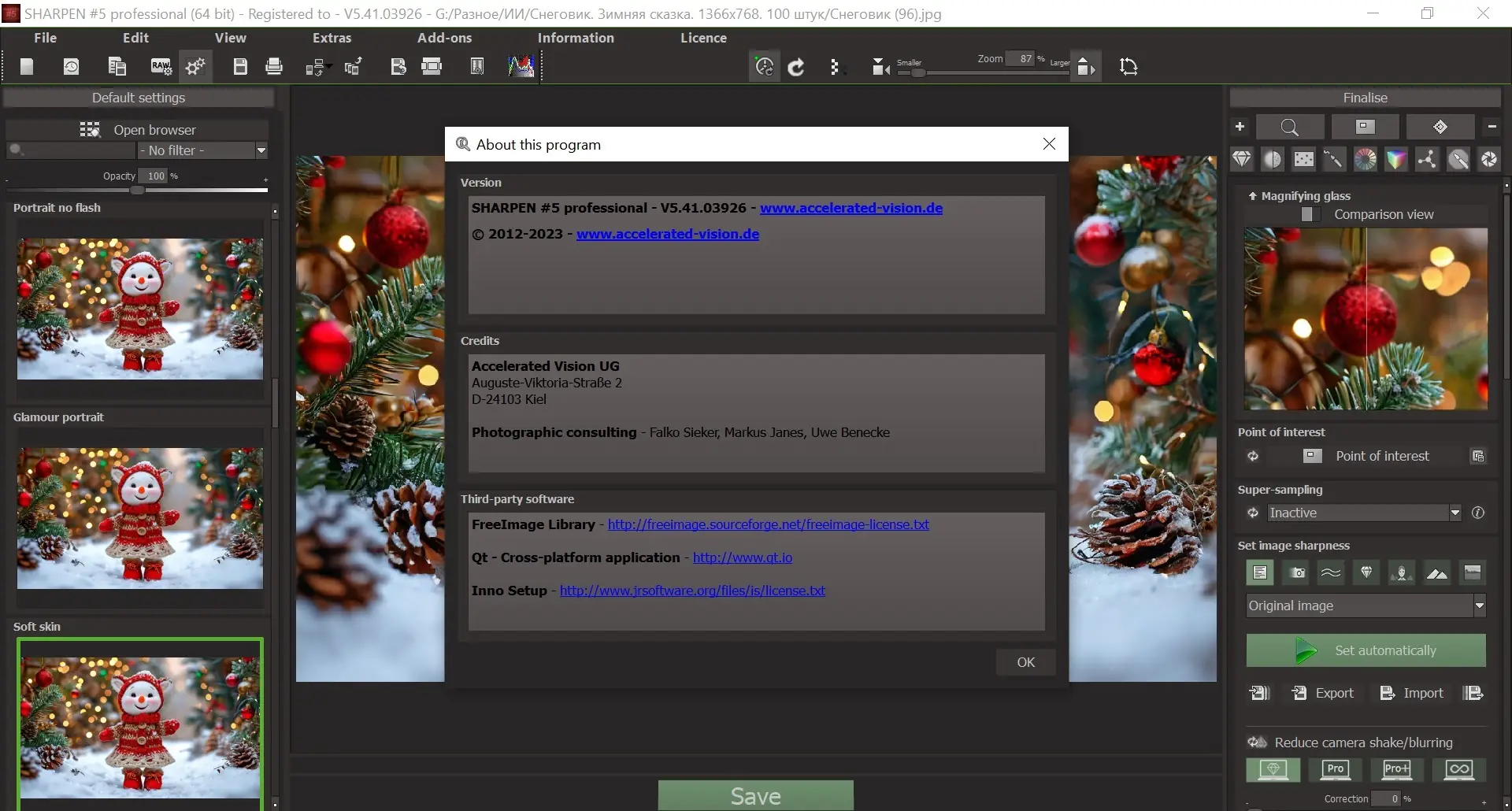 Установка Franzis SHARPEN #5 Pro 5.41.03926 Portable by Spirit Summer [Multi]