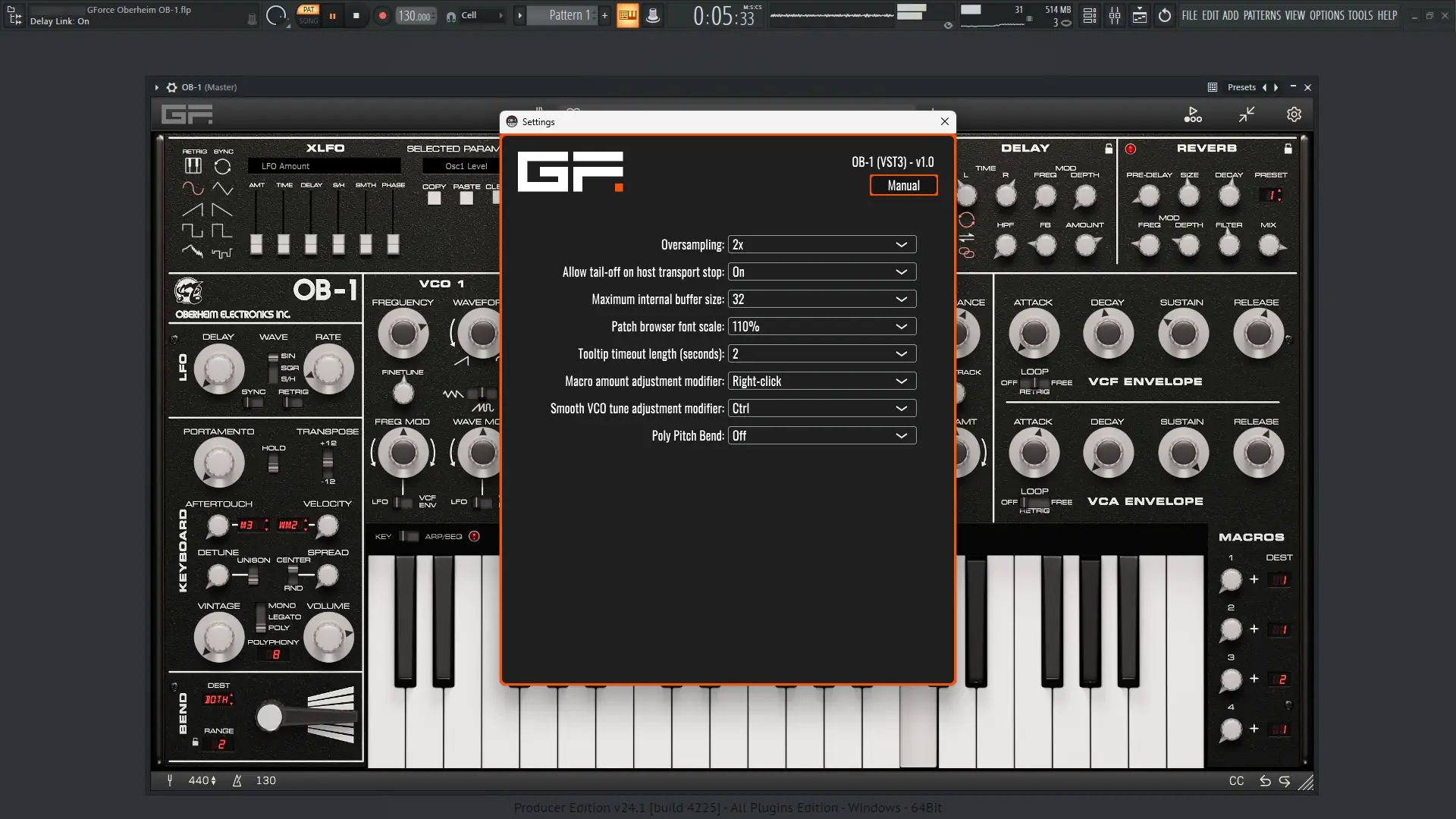Установка GForce - Oberheim OB-1 1.0.0 Standalone, VSTi, VSTi 3, AAX (x64) [En]
