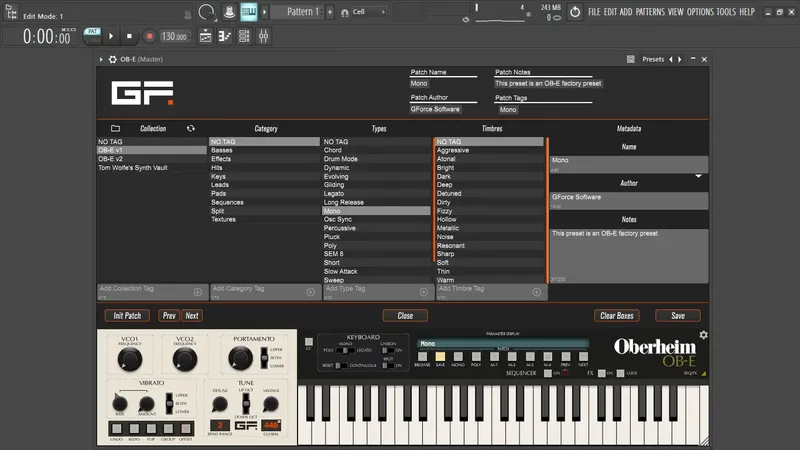 Установка GForce Software - Oberheim OB-E 2.6 Standalone, VSTi, VSTi 3, AAX (x64) RePack by TCD [En]