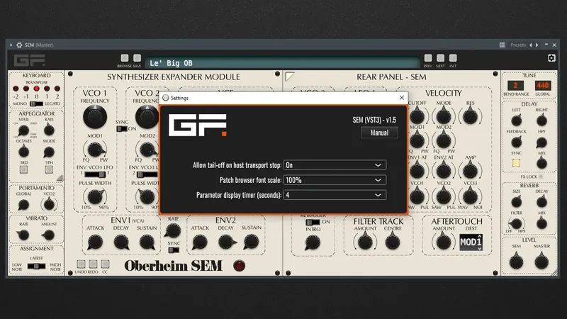Установка GForce Software Oberheim SEM 1.5.0 Standalone, VSTi, VSTi 3, AAX (x64) [En]