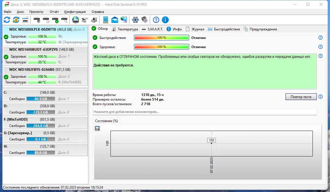 Установка Hard Disk Sentinel PRO 6.10 Build 12918 Final + Portable [Multi Ru]