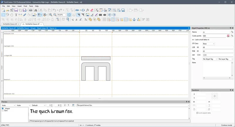 Установка High-Logic FontCreator Professional 15.0.0.2942 Portable by 7997 [En]