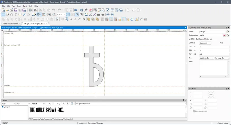 Установка High-Logic FontCreator Professional 15.0.0.2943 Portable by 7997 [En]