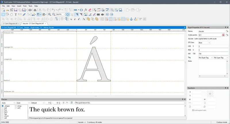 Установка High-Logic FontCreator Professional 15.0.0.2945 Portable by 7997 [En]