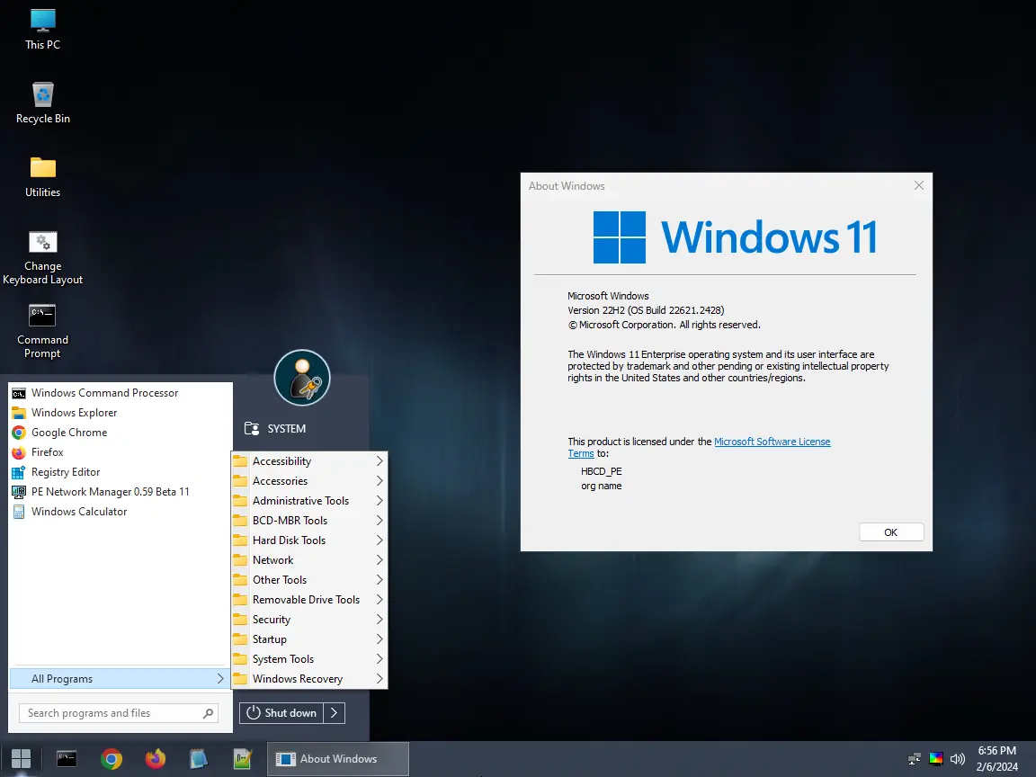 Установка Hiren’s BootCD PE x64 v1.0.3 (26 January 2024) [En]