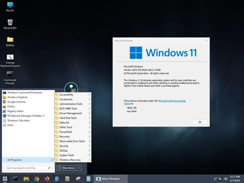 Установка Hiren’s BootCD PE x64 v1.0.8 (5 March 2024) [En]