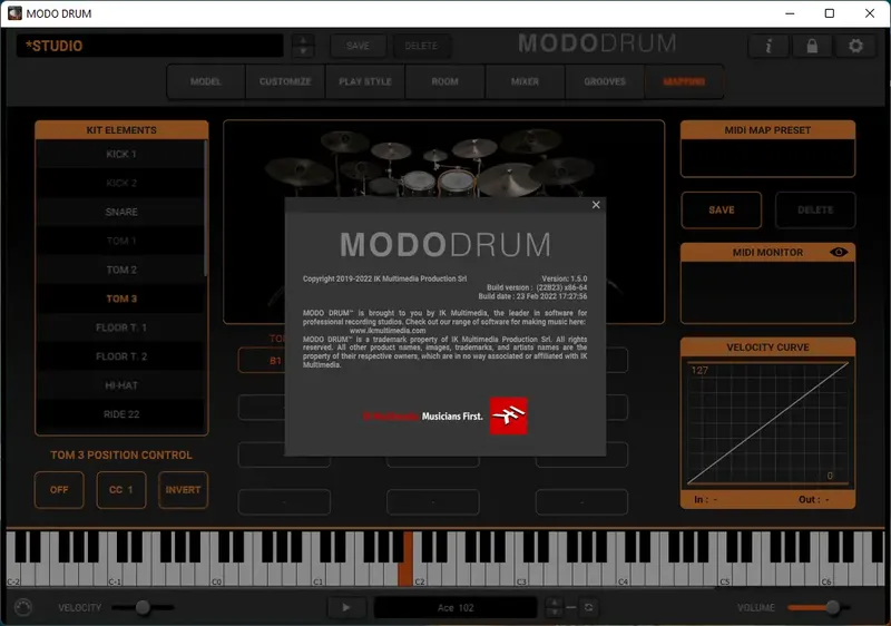 Установка IK Multimedia - MODO DRUM 1.5.0 STANDALONE, VST, VST3, AAX (x64) [En]