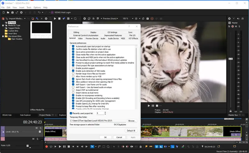 Установка MAGIX Vegas Pro 20.0 Build 326 Portable by 7997 [En]