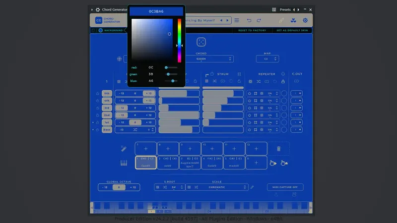 Установка Mario Nieto - Chord Generator 1.1.0 Standalone, VSTi 3 (x64) RePack by BUBBiX [En]