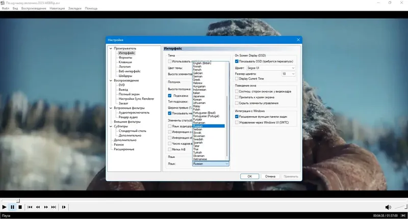 Установка Media Player Classic Home Cinema (MPC-HC) 2.3.2.1 + Portable (unofficial) [Multi Ru]