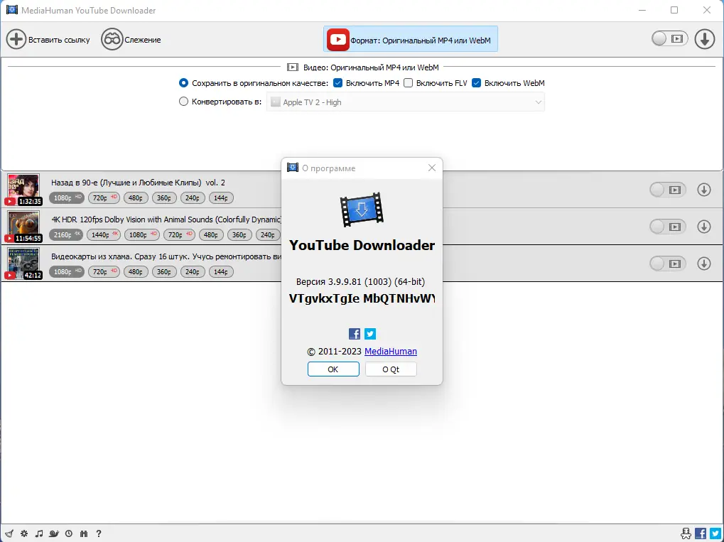 Установка MediaHuman YouTube Downloader 3.9.9.81 (1003) RePack (& Portable) by elchupacabra [Multi Ru]