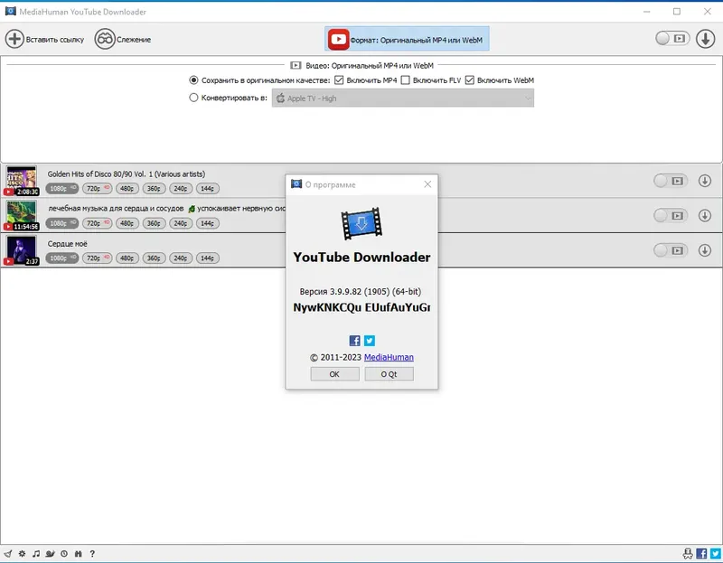 Установка MediaHuman YouTube Downloader 3.9.9.82 (1905) RePack (& Portable) by elchupacabra [Multi Ru]