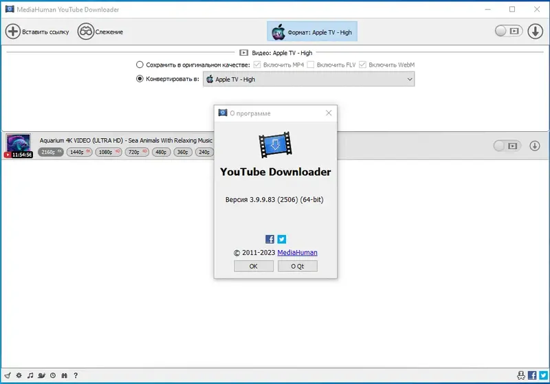 Установка MediaHuman YouTube Downloader 3.9.9.83 (2506) RePack (& Portable) by Dodakaedr [Ru En]