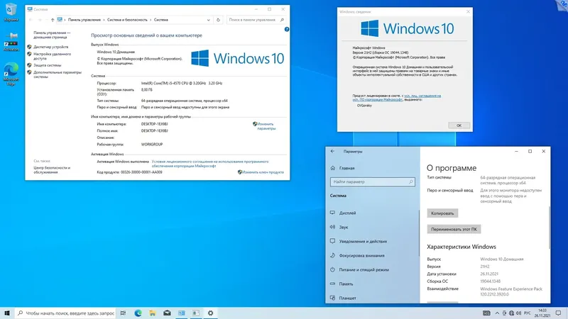 Установка Microsoft® Windows® 10 x86-x64 Ru 21H2 8in2 Upd 11.2021 by OVGorskiy