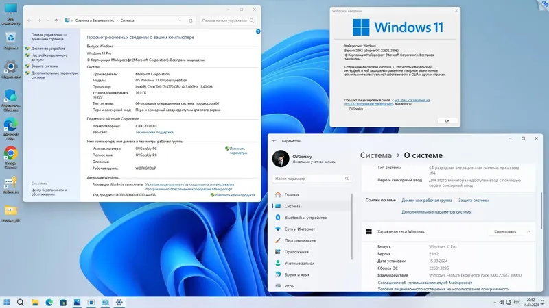 Установка Microsoft® Windows® 11 Professional VL x64 23H2 RU by OVGorskiy 03.2024