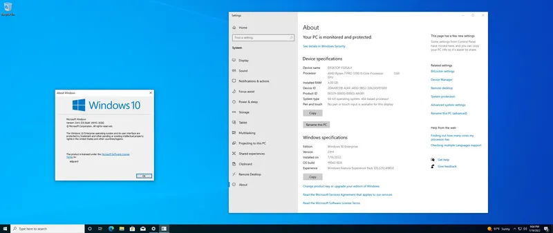 Установка Microsoft Windows 10.0.19043.1826, Version 21H1 (Updated July 2022) - Оригинальные образы от Microsoft MSDN [En]
