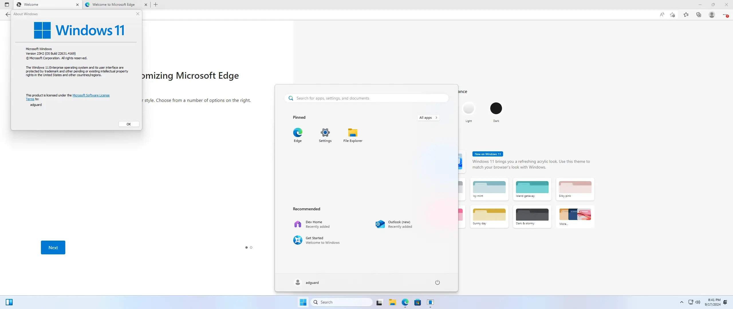 Установка Microsoft Windows 11 [10.0.22631.4169], Version 23H2 (Updated September 2024) - Оригинальные образы от Microsoft MSDN [En]