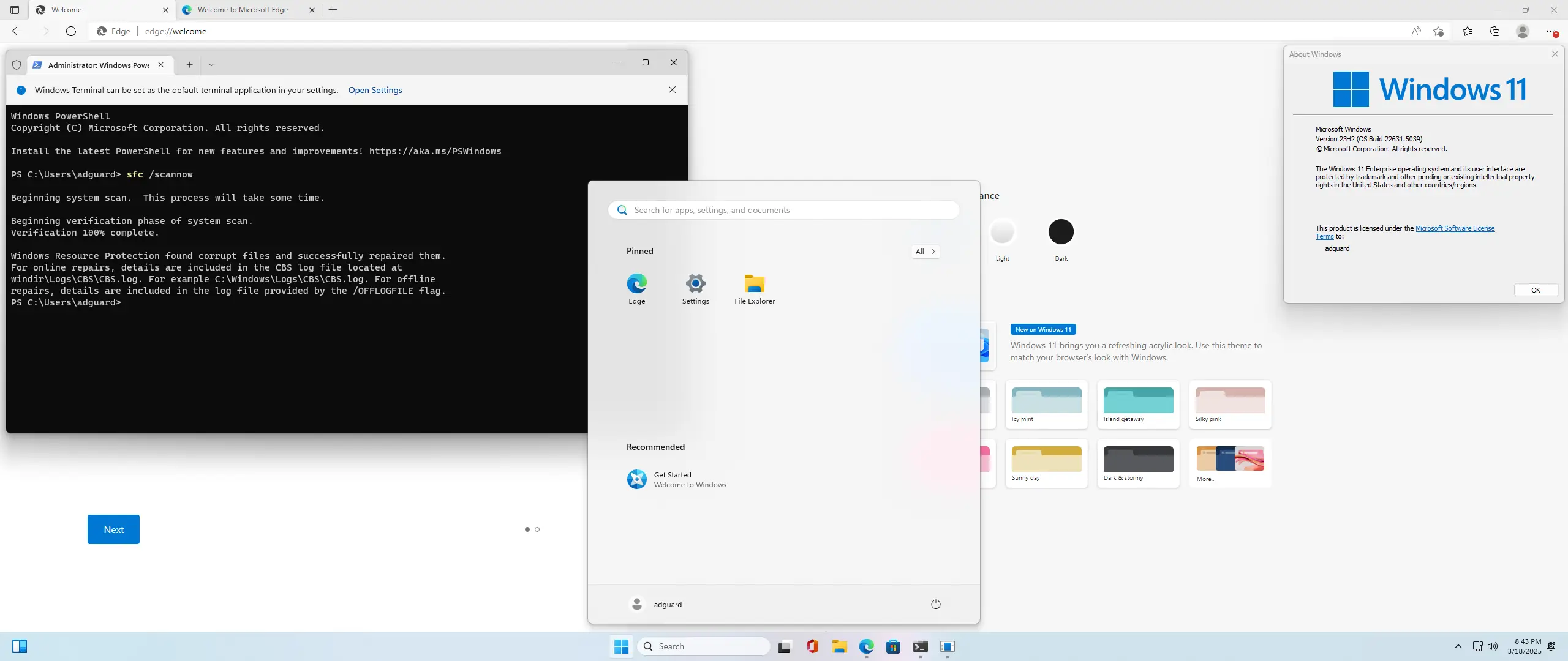 Установка Microsoft Windows 11 [10.0.22631.5039], Version 23H2 (Updated March 2025) - Оригинальные образы от Microsoft MSDN [En]