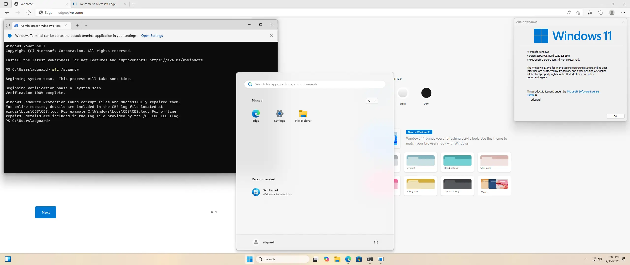 Установка Microsoft Windows 11 [10.0.22631.5189], Version 23H2 (Updated April 2025) - Оригинальные образы от Microsoft MSDN [En]