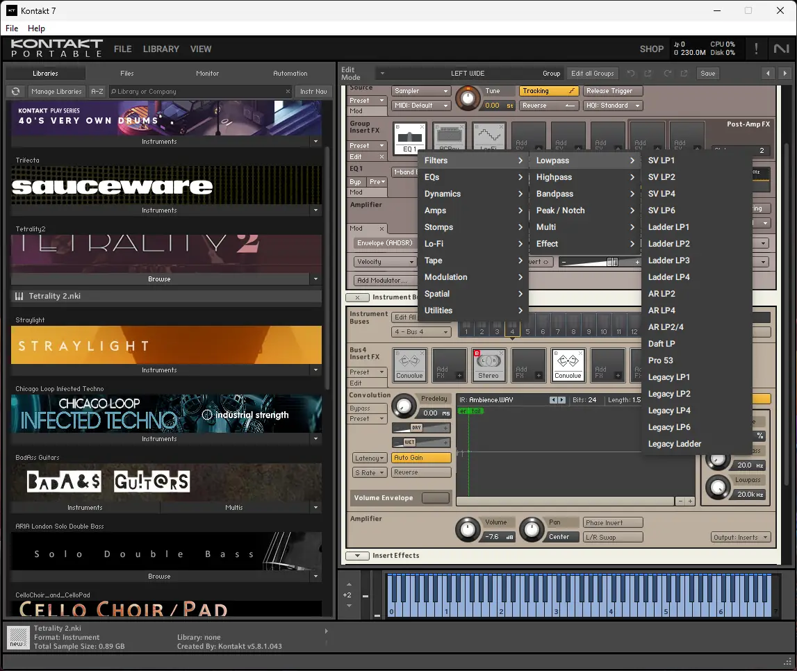 Установка Native Instruments - Kontakt 7.10.1 STANDALONE, VSTi, VSTi 3, AAX (x64) Portable by vkDanilov [En]