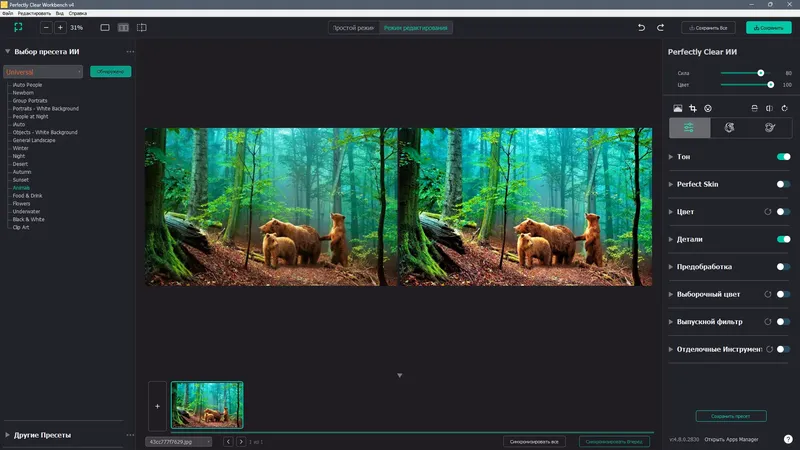 Установка Perfectly Clear WorkBench 4.8.0.2830 RePack (& Portable) by elchupacabra [Multi Ru]