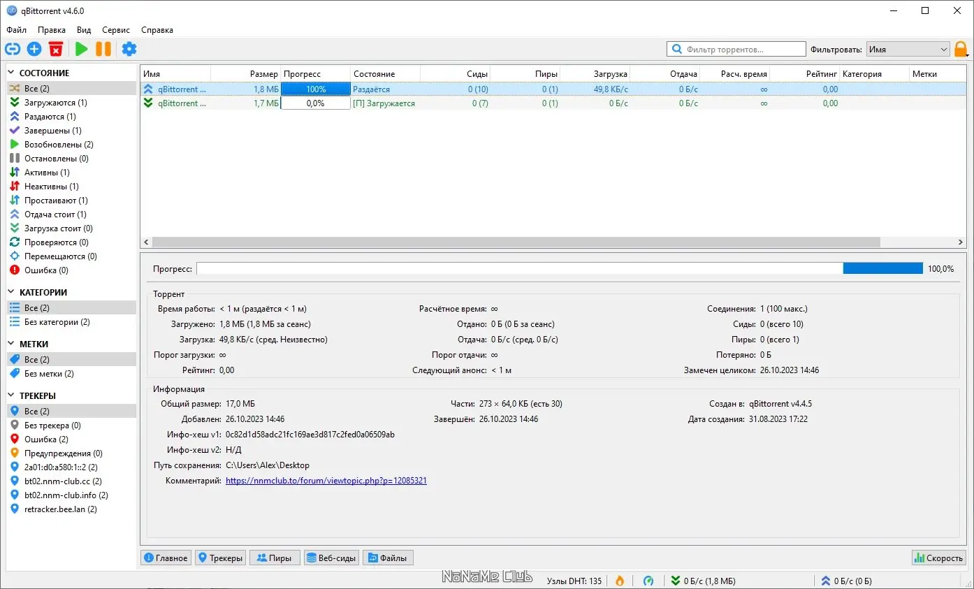 Установка qBittorrent 4.6.0 Portable by PortableApps + Themes (x64) [Multi Ru]