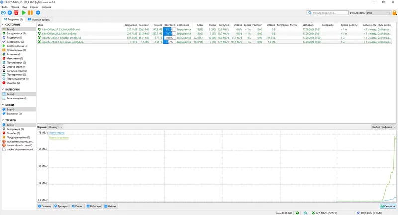 Установка qBittorrent 4.6.7 Portable by stalkerok (x64) [Multi Ru]