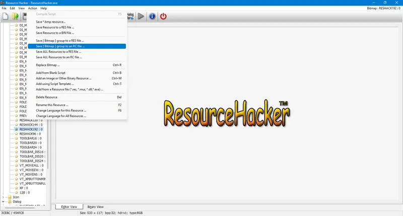 Установка Resource Hacker 5.2.8.448 RePack (& Portable) by elchupacabra [Ru En]