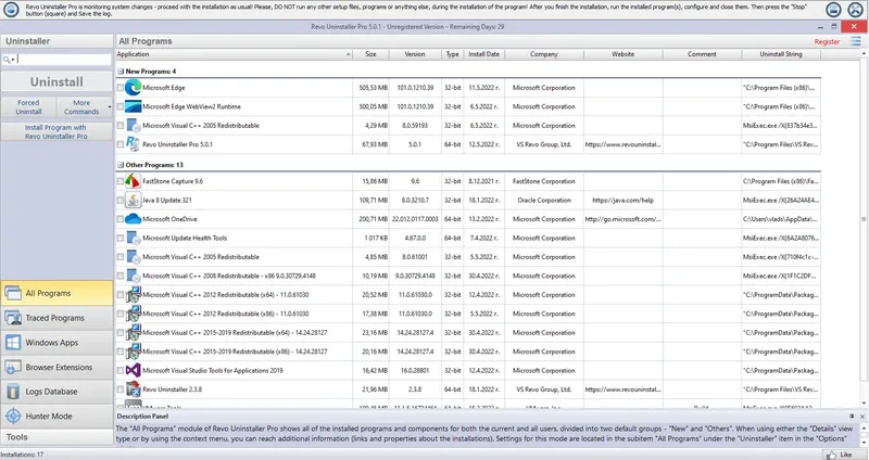 Установка Revo Uninstaller Pro 5.1.0 RePack (& Portable) by Dodakaedr [Multi Ru]