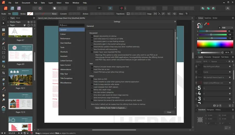 Установка Serif Affinity Publisher 2.5.5.2636 Portable by 7997 [Multi]