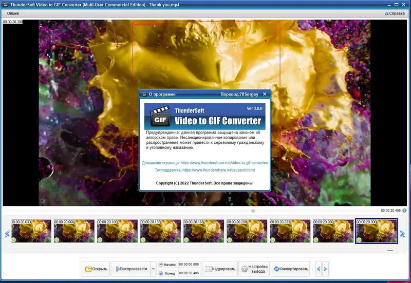 Установка ThunderSoft Video to GIF Converter 3.8.0 (2022) PC Repack & Portable by elchupacabra