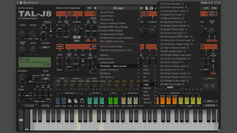 Установка Togu Audio Line - TAL-J-8 1.8.0 VSTi, VSTi 3, AAX, CLAP (x64) [En]