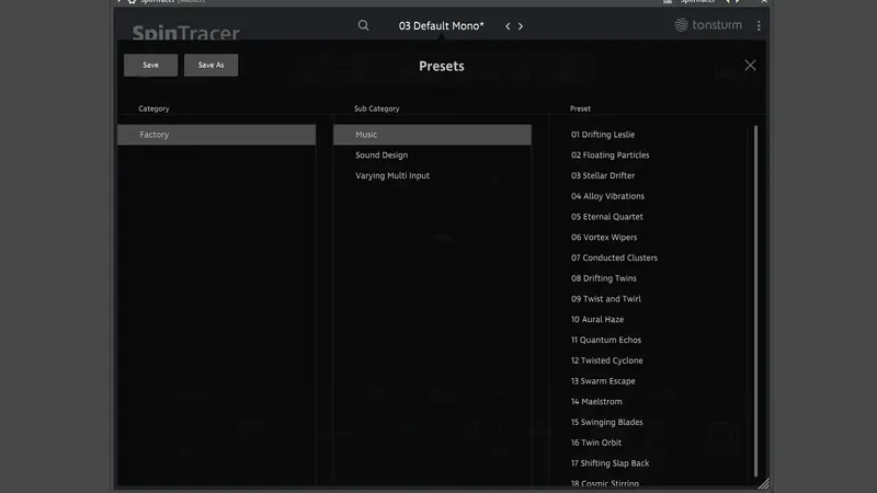 Установка TONSTURM - SpinTracer 1.2.0 VST, VST 3, AAX (x64) RePack by R2R [En]