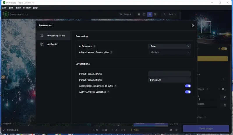 Установка Topaz DeNoise AI 3.7.1 (x64) Portable by 7997 [En]