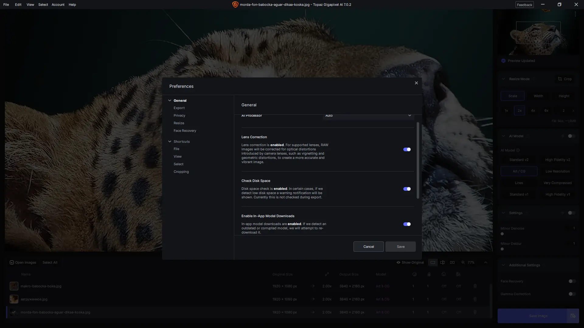 Установка Topaz Gigapixel AI 7.0.2 RePack (& Portable) by elchupacabra [En]