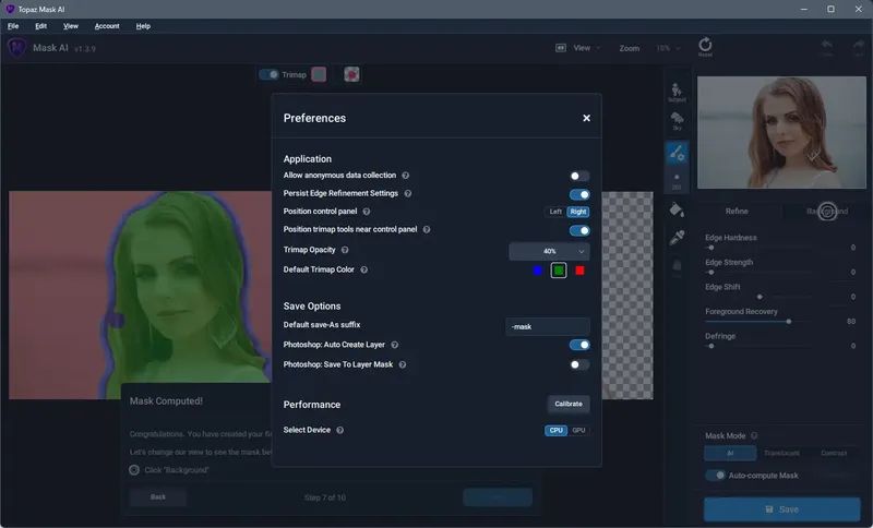 Установка Topaz Mask AI 1.3.9 RePack (& Portable) by elchupacabra [En]