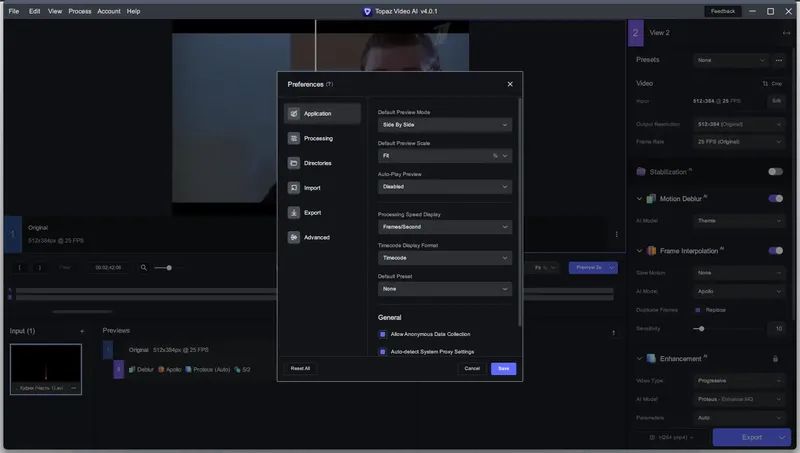 Установка Topaz Video AI 4.0.1 RePack (& Portable) by elchupacabra [En]