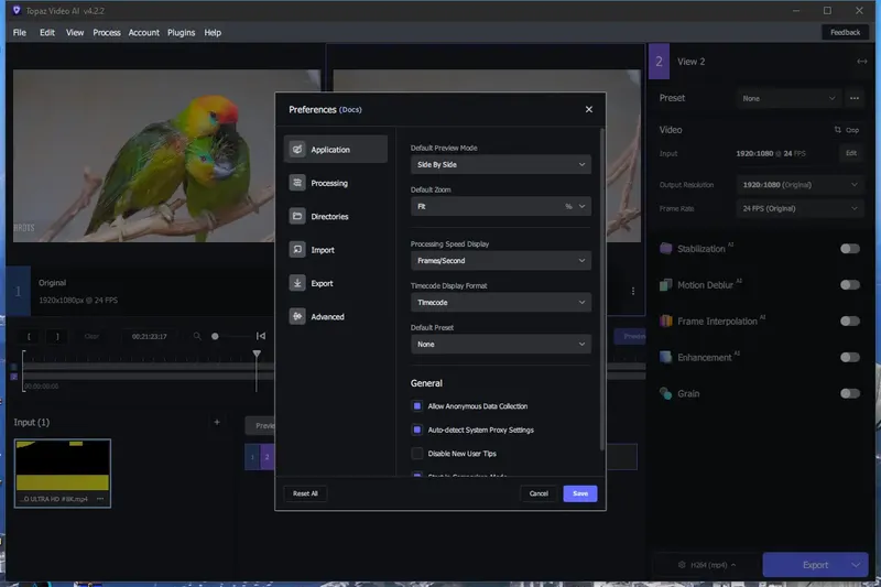 Установка Topaz Video AI 4.2.2 (x64) Portable by 7997 [En]