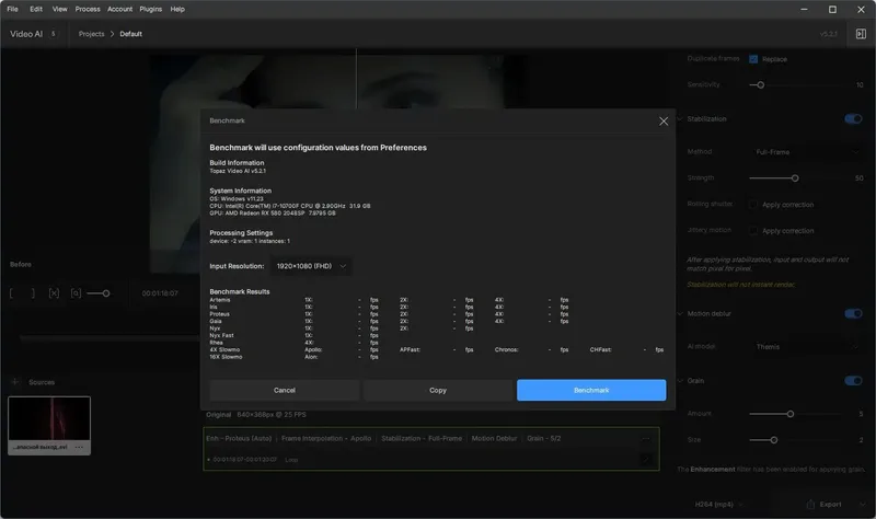 Установка Topaz Video AI 5.2.1 (x64) Portable by 7997 [En]